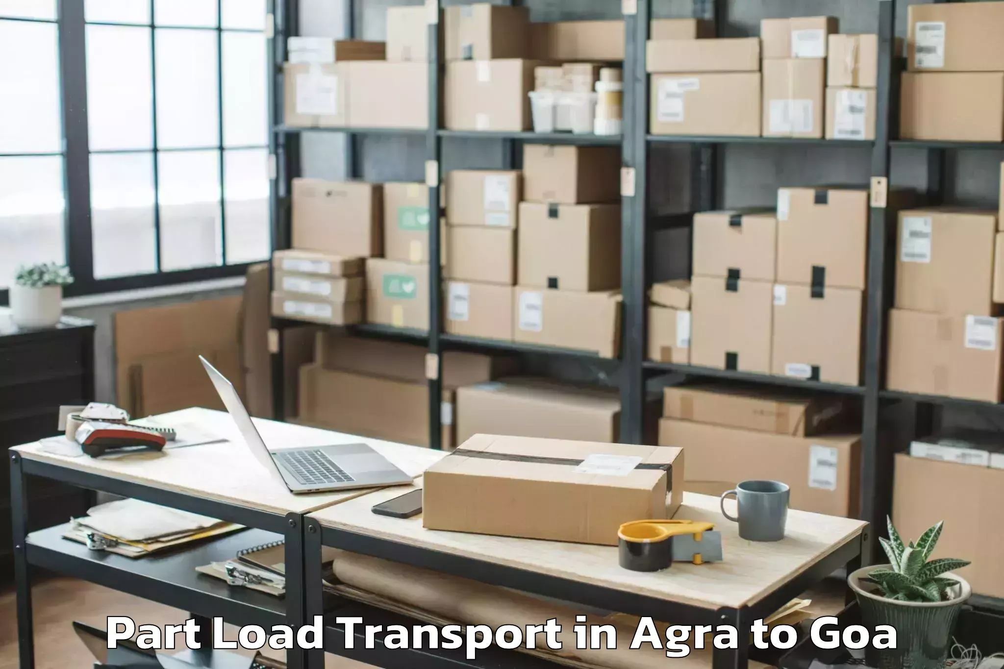 Reliable Agra to Guirim Part Load Transport